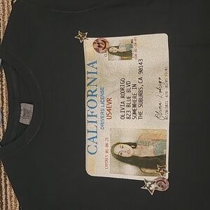 OLIVIA RODRIGO Driver License Tour Black Cotton‎ Small Original Run Mens T Shirt
